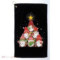 Funny Christmas Gnome Tree Golf Towel thumb 0