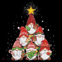 Funny Christmas Gnome Tree Women's Long Sleeve Shirt thumb 2