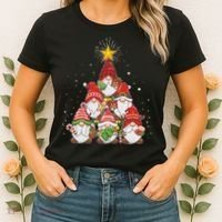 Funny Christmas Gnome Tree Women's T-Shirt thumb 2