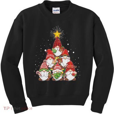 Funny Christmas Gnome Tree Kids Sweatshirt