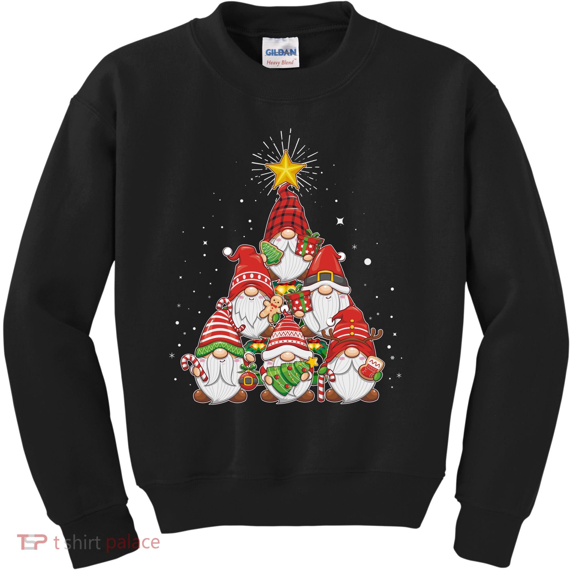Funny Christmas Gnome Tree Kids Sweatshirt