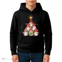 Funny Christmas Gnome Tree Kids Hoodie thumb 4