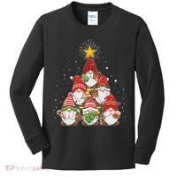 Funny Christmas Gnome Tree Kids Long Sleeve Shirt thumb 0