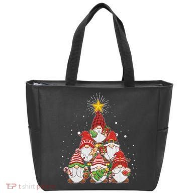 Funny Christmas Gnome Tree Tote Bag
