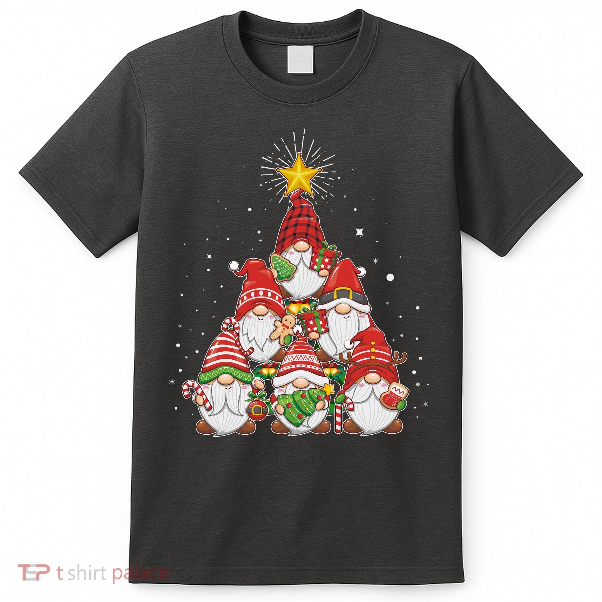 Funny Christmas Gnome Tree T-Shirt