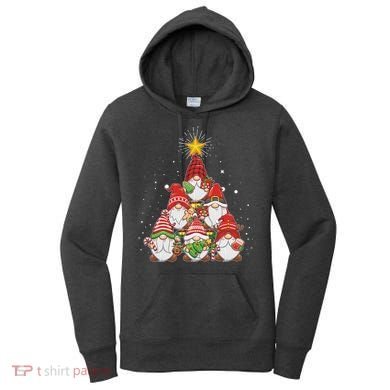 Funny Christmas Gnome Tree Women's Hoodie