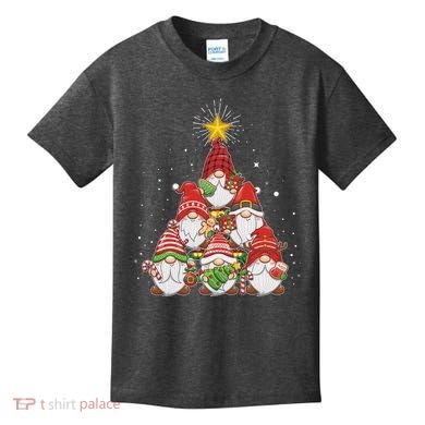 Funny Christmas Gnome Tree Kids T-Shirt