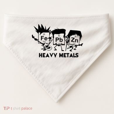 Funny Chemistry Gift Heavy Metals USA-Made Doggie Bandana