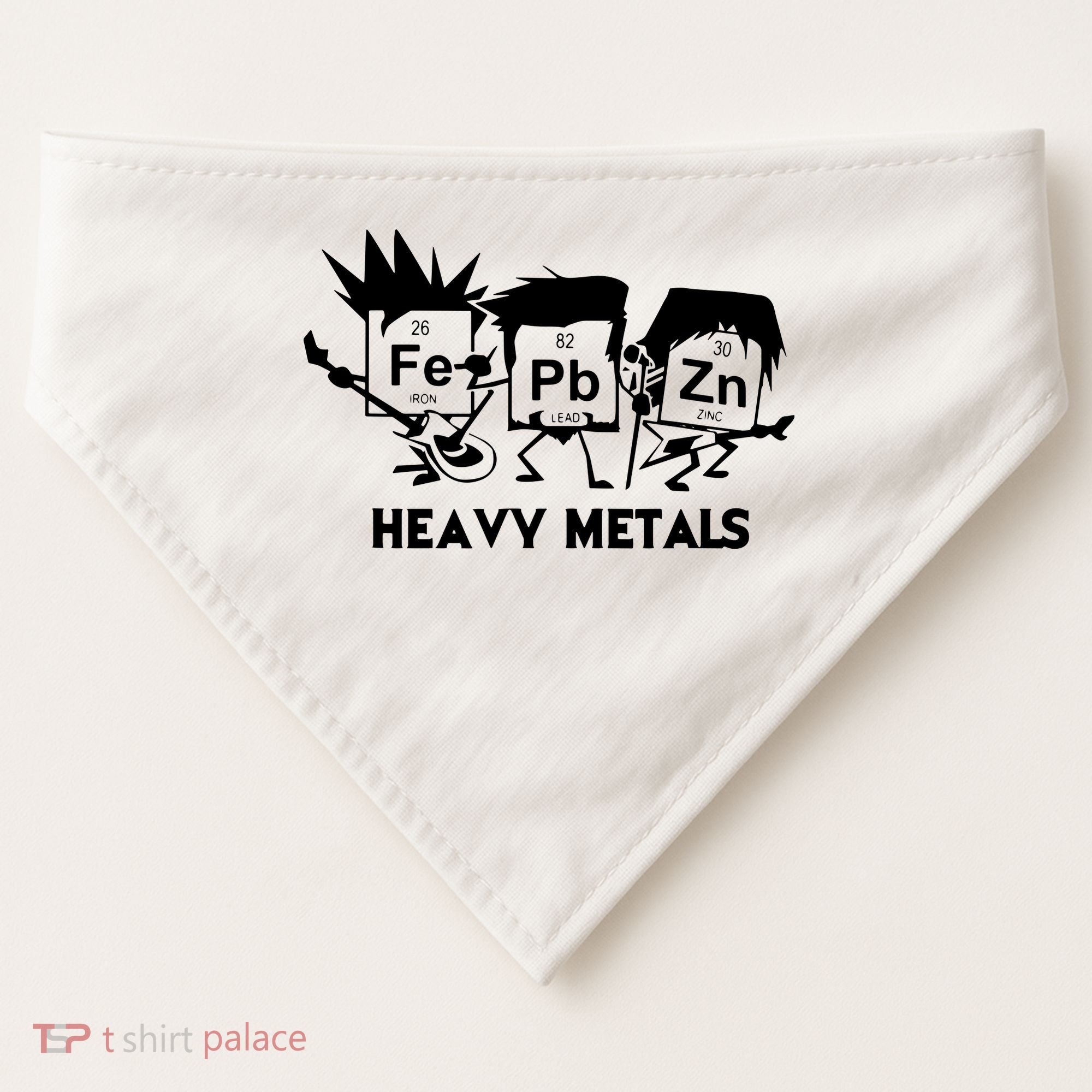 Funny Chemistry Gift Heavy Metals USA-Made Doggie Bandana