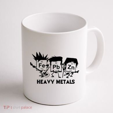 Funny Chemistry Gift Heavy Metals Coffee Mug back