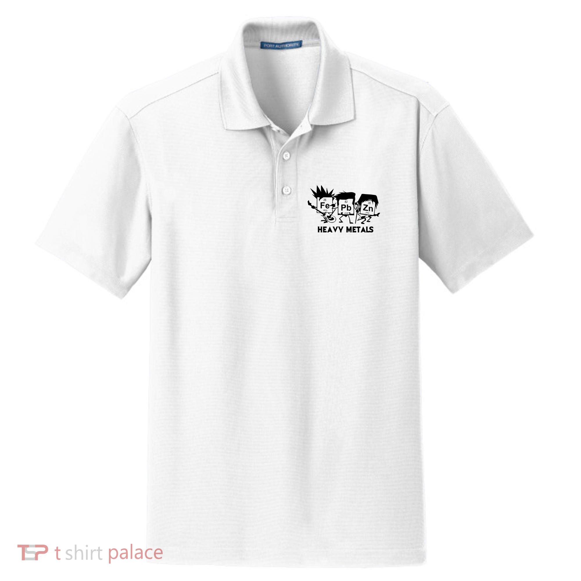 Funny Chemistry Gift Heavy Metals Dry Zone Grid Polo
