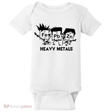 Funny Chemistry Gift Heavy Metals Baby Bodysuit
