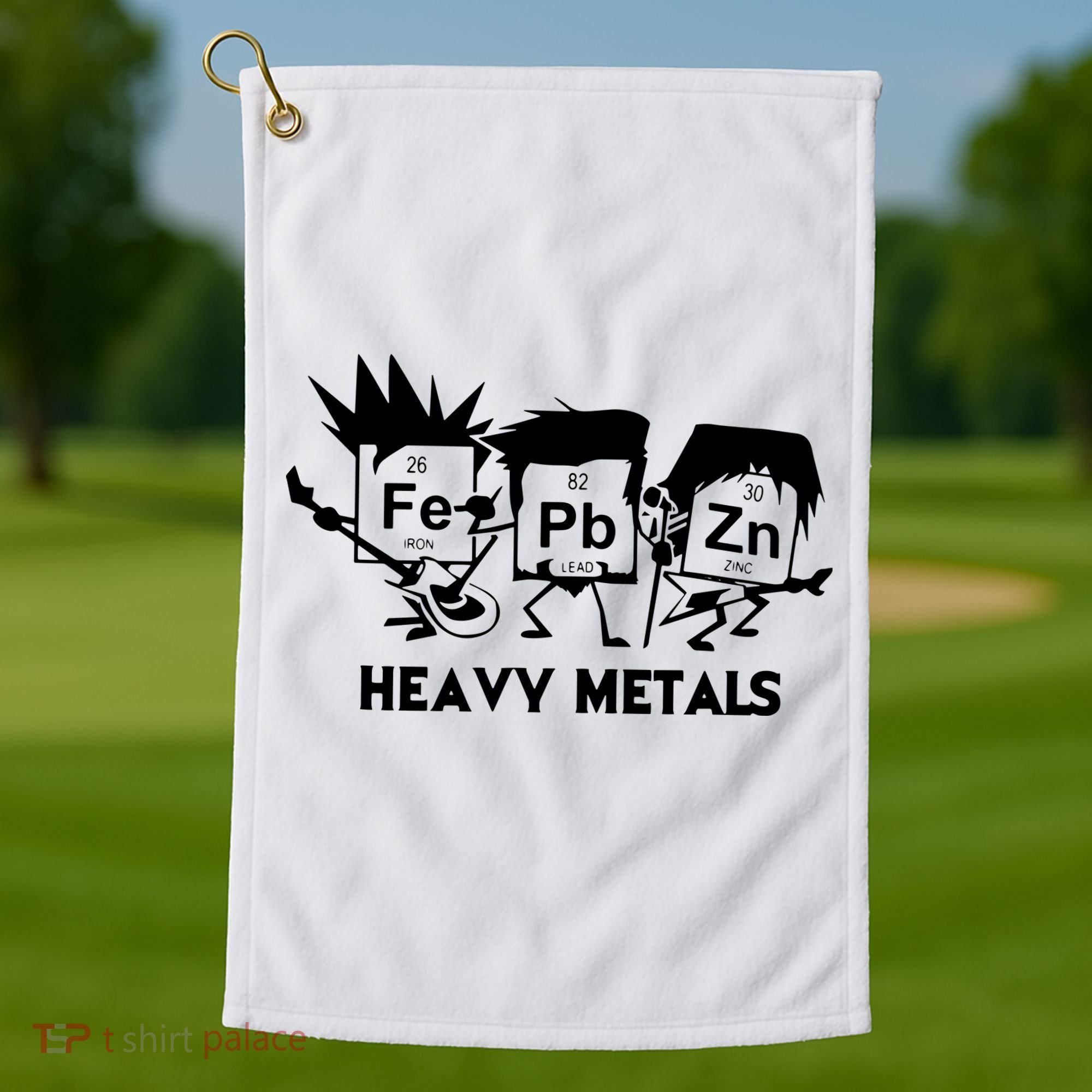 Funny Chemistry Gift Heavy Metals Golf Towel