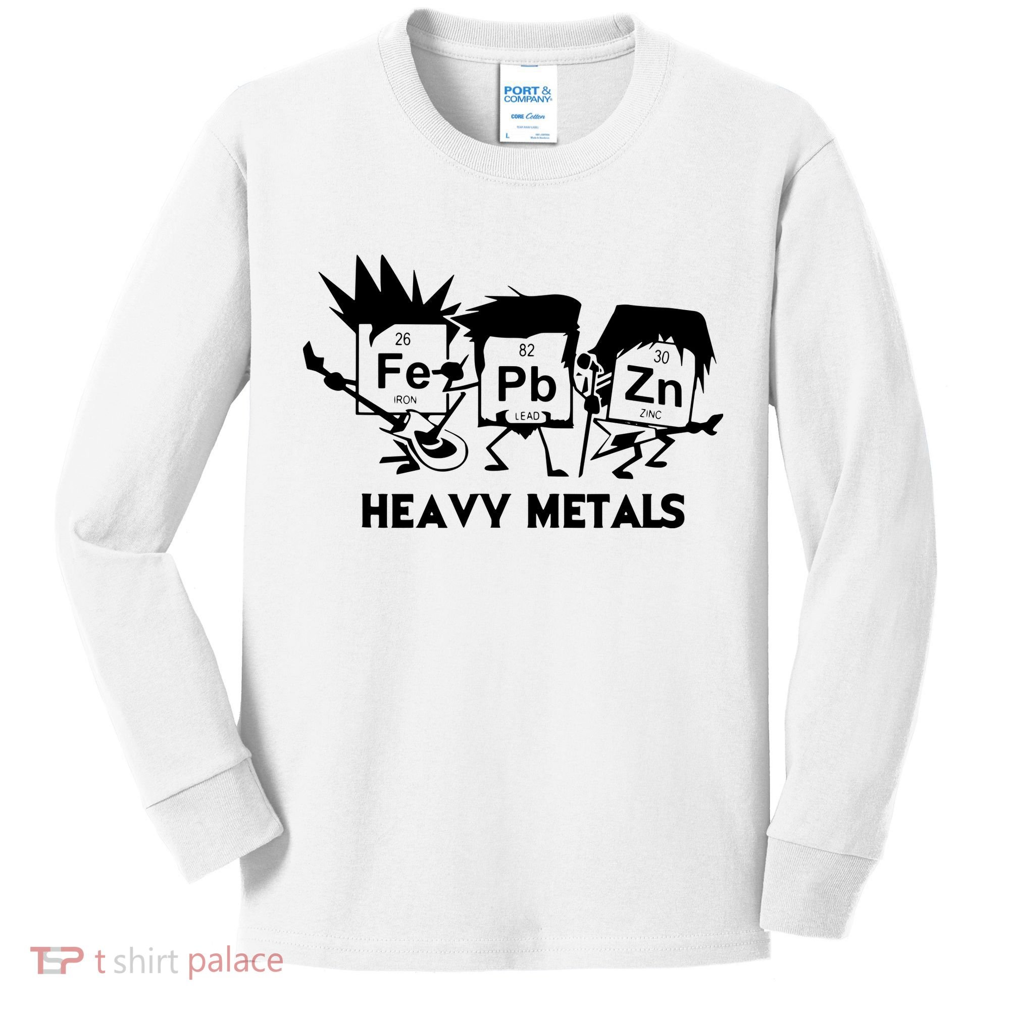 Funny Chemistry Gift Heavy Metals Kids Long Sleeve Shirt