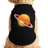 Funny Cosmic Galaxy Burger Planet Doggie Tank thumb 0