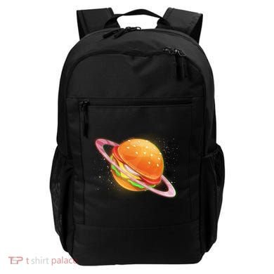 Funny Cosmic Galaxy Burger Planet Backpack
