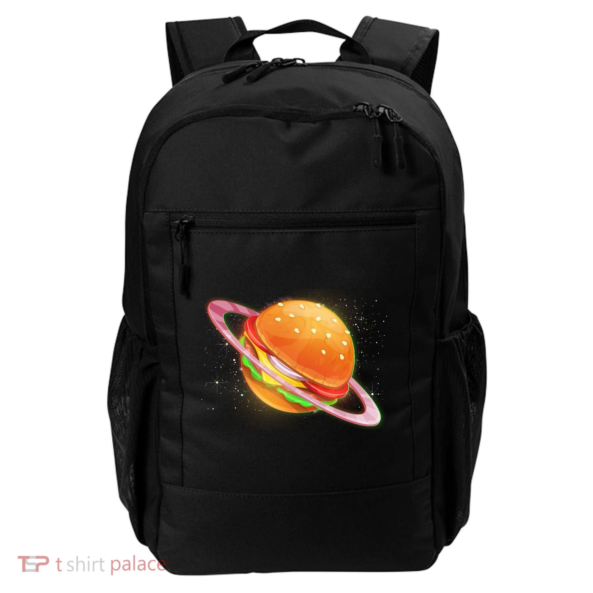 Funny Cosmic Galaxy Burger Planet Backpack