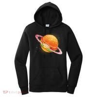 Funny Cosmic Galaxy Burger Planet Women's Hoodie thumb 0