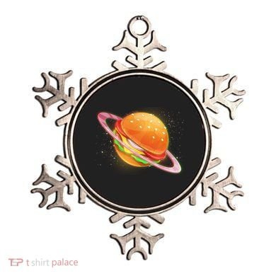 Funny Cosmic Galaxy Burger Planet Ornament