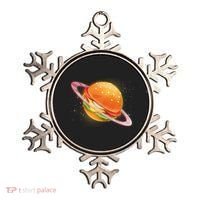 Funny Cosmic Galaxy Burger Planet Ornament thumb 0