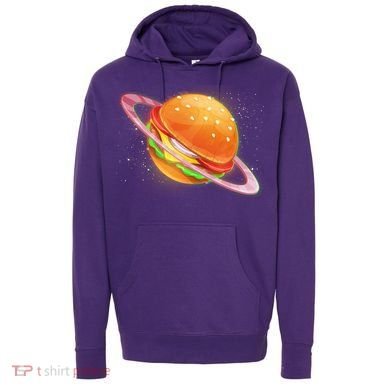 Funny Cosmic Galaxy Burger Planet Hoodie