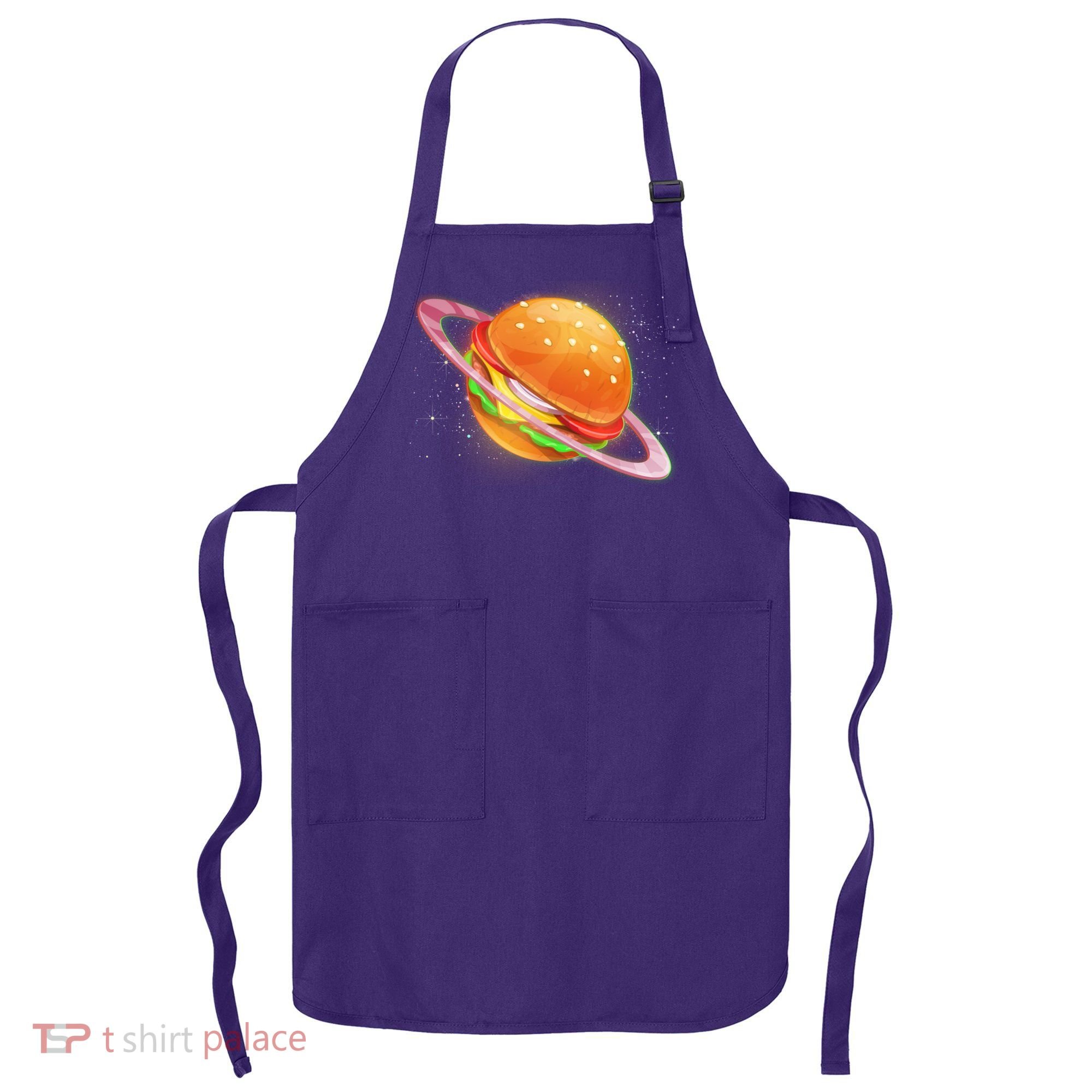 Funny Cosmic Galaxy Burger Planet Apron