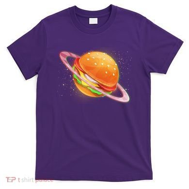 Funny Cosmic Galaxy Burger Planet T-Shirt