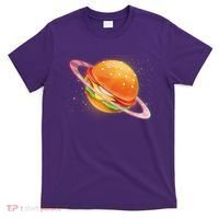 Funny Cosmic Galaxy Burger Planet T-Shirt thumb 0