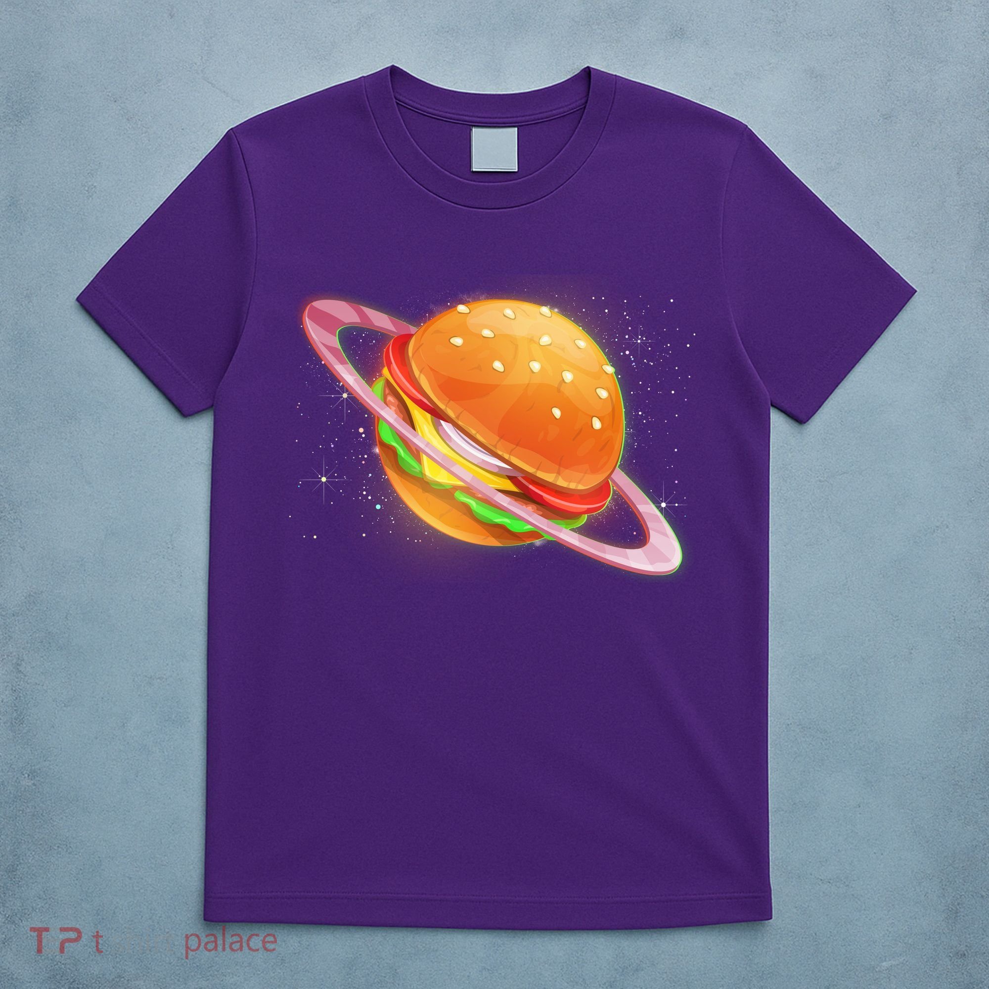 Funny Cosmic Galaxy Burger Planet T-Shirt