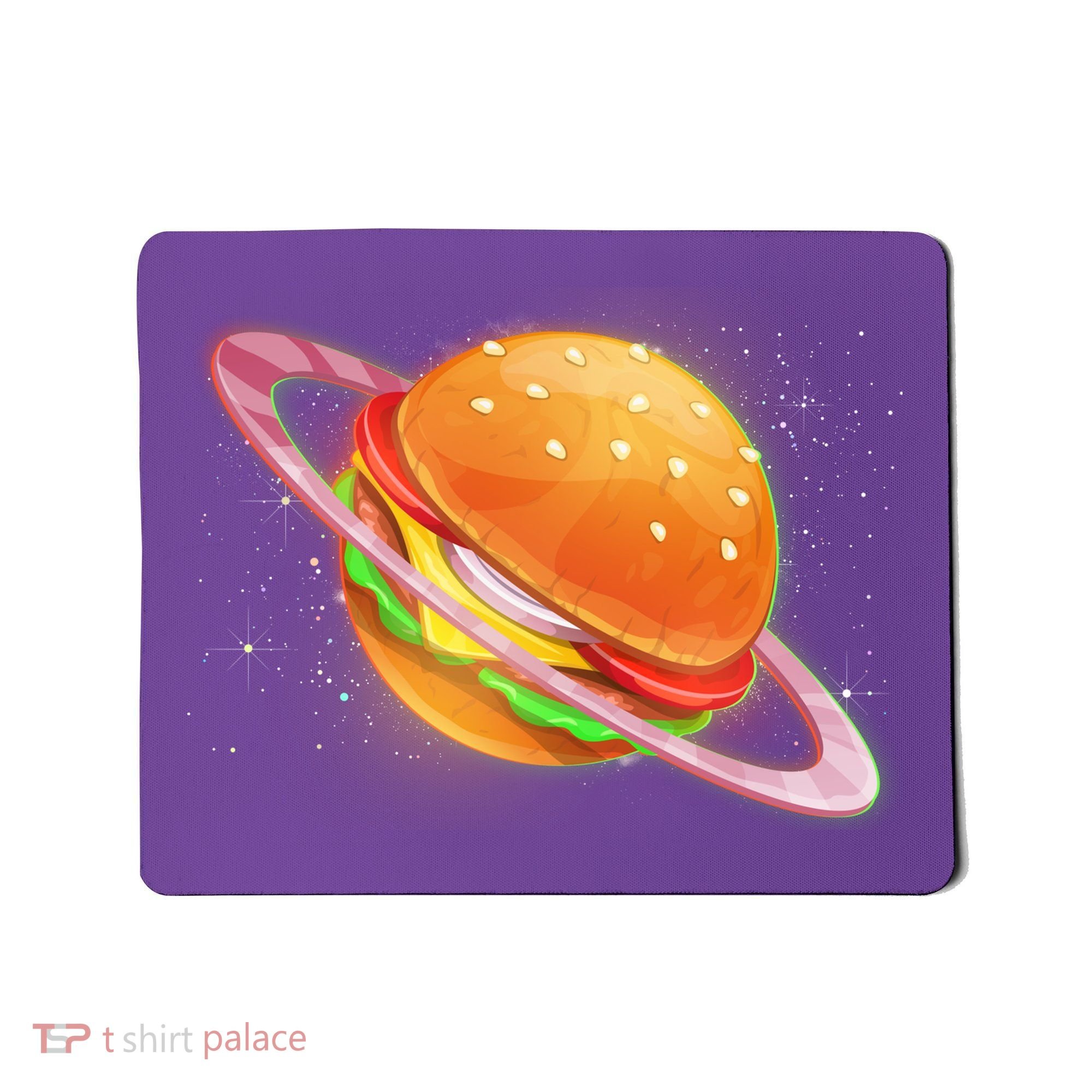 Funny Cosmic Galaxy Burger Planet Mousepad