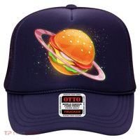 Funny Cosmic Galaxy Burger Planet Hat thumb 0