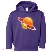 Funny Cosmic Galaxy Burger Planet Toddler Hoodie thumb 0