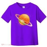 Funny Cosmic Galaxy Burger Planet Toddler T-Shirt thumb 0