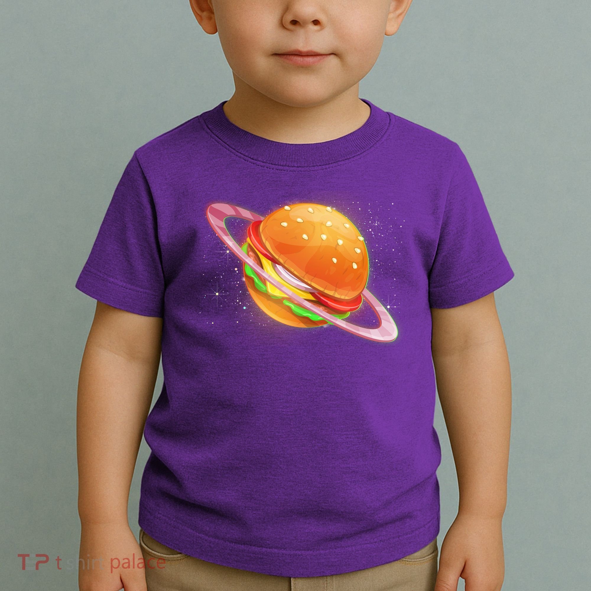 Funny Cosmic Galaxy Burger Planet Toddler T-Shirt