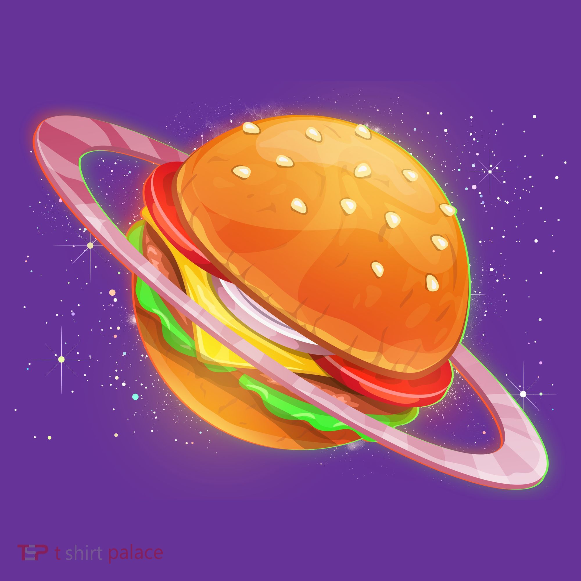 Funny Cosmic Galaxy Burger Planet Kids Sweatshirt