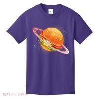 Funny Cosmic Galaxy Burger Planet Kids T-Shirt thumb 0