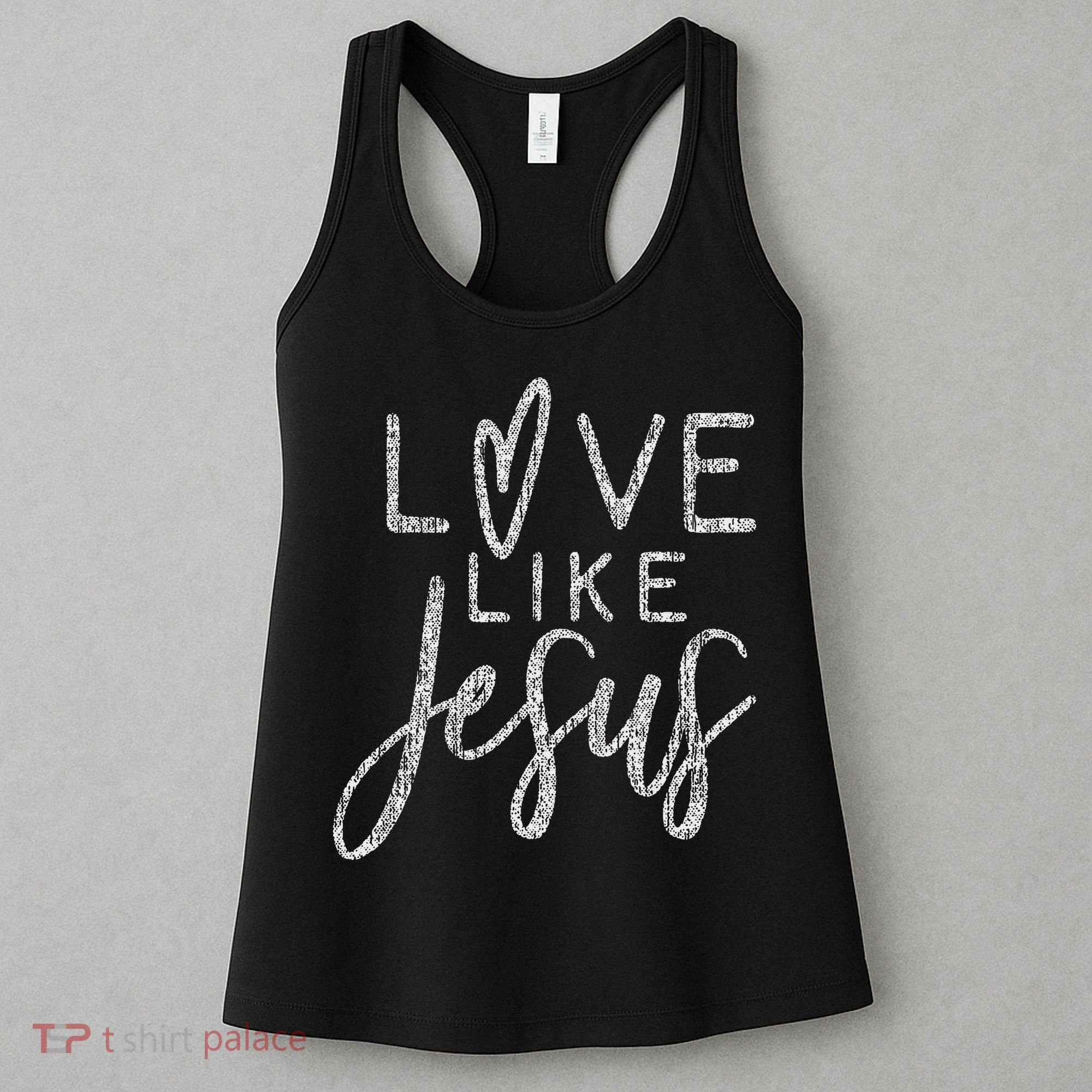 Forever Christian & Gear Cute Christian Love Like Jesus With Heart  Women's Tank Top