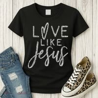 Forever Christian & Gear Cute Christian Love Like Jesus With Heart  Women's T-Shirt thumb 3