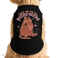 Funny Cat Give Em The Ol Razzle Dazzle Doggie Tank thumb 0