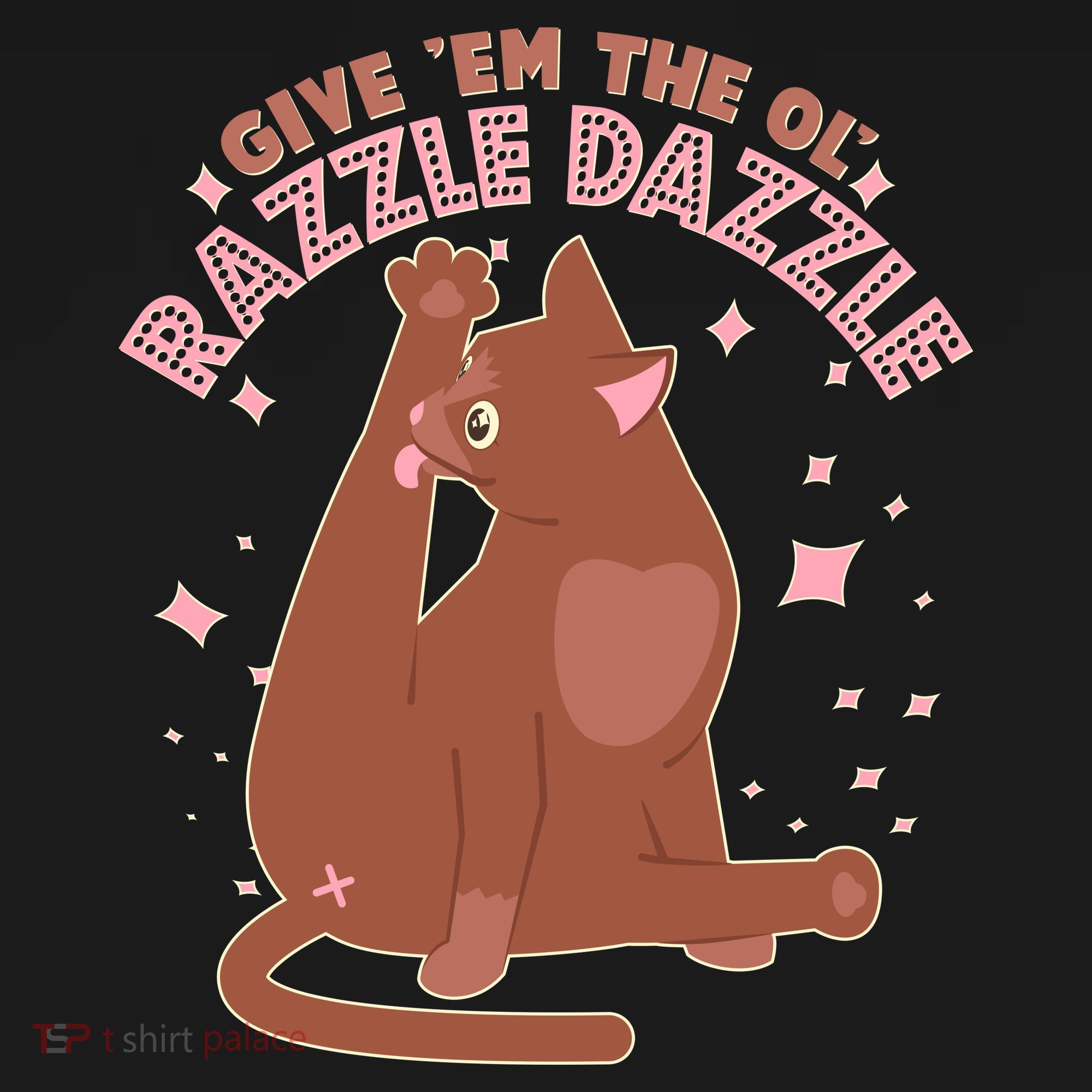 Funny Cat Give Em The Ol Razzle Dazzle Doggie Tank