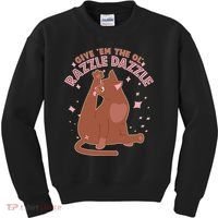 Funny Cat Give Em The Ol Razzle Dazzle Kids Sweatshirt thumb 0