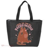 Funny Cat Give Em The Ol Razzle Dazzle Tote Bag thumb 0