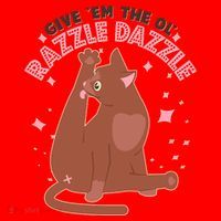 Funny Cat Give Em The Ol Razzle Dazzle Santa Hat thumb 1