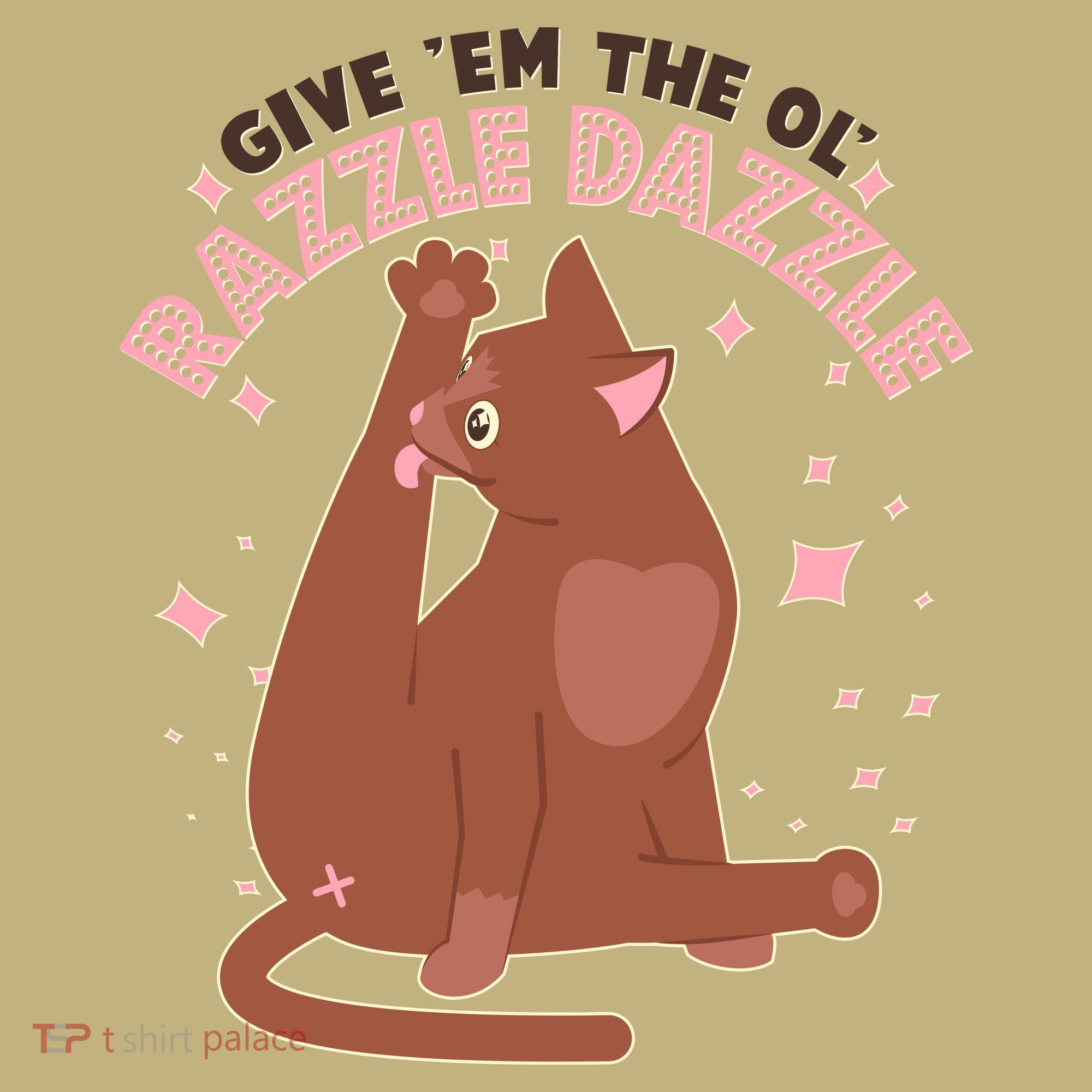 Funny Cat Give Em The Ol Razzle Dazzle Polo