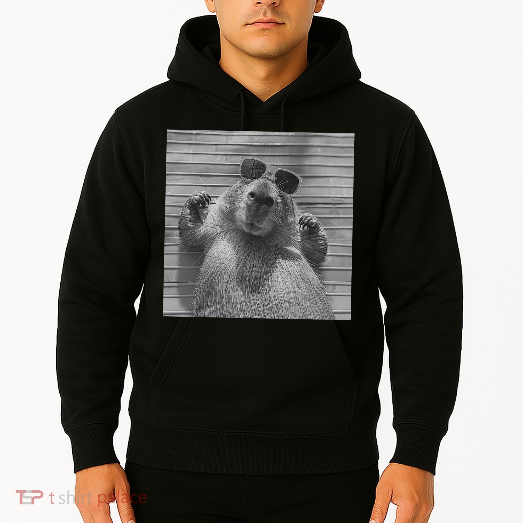 Funny Capybara Gifts Cool Capybara Selfie Hoodie