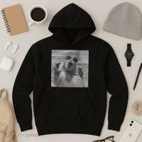 Funny Capybara Gifts Cool Capybara Selfie Hoodie thumb 3