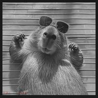 Funny Capybara Gifts Cool Capybara Selfie Hoodie thumb 7
