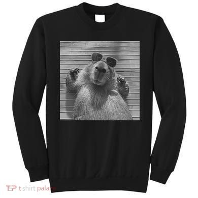 Funny Capybara Gifts Cool Capybara Selfie Sweatshirt