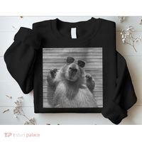Funny Capybara Gifts Cool Capybara Selfie Sweatshirt thumb 2