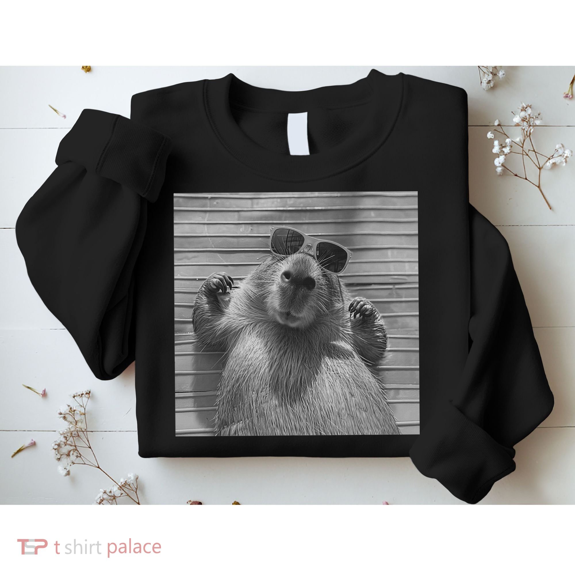 Funny Capybara Gifts Cool Capybara Selfie Sweatshirt